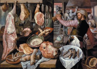 La bottega del macellaio di Joachim Beuckelaer La bottega del macellaio di Joachim Beuckelaer