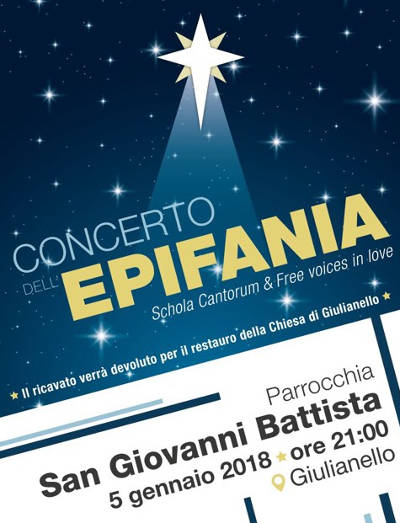 epifania a Giulianello - locandina programma epifania a Giulianello - locandina programma