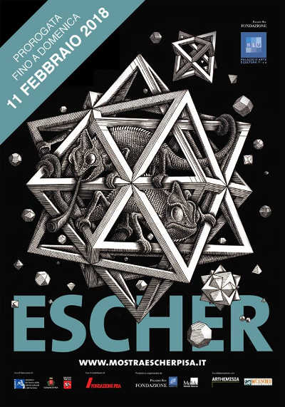 Escher - Oltre il Possibile: dal 13 ottobre 2017 all'11 febbraio 2018 a Palazzo BLU, Pisa. © Palazzo BLU Fondazione, Pisa Escher - Oltre il Possibile: dal 13 ottobre 2017 all'11 febbraio 2018 a Palazzo BLU, Pisa. © Palazzo BLU Fondazione, Pisa