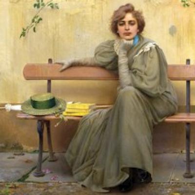 dipinto di donna di Vittorio Corcos dipinto di donna di Vittorio Corcos