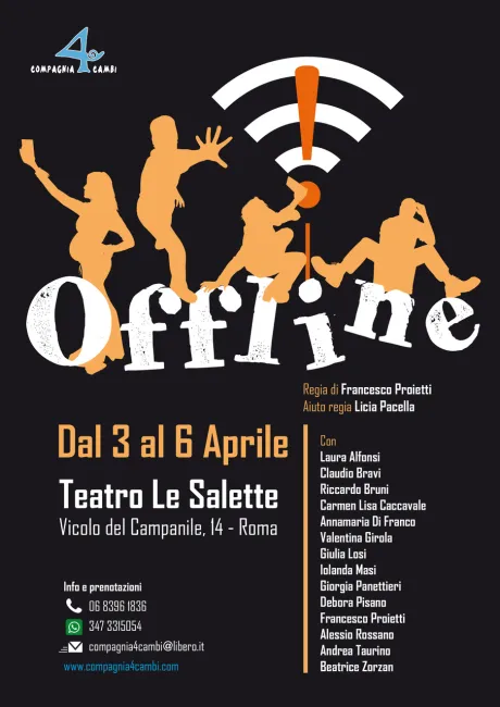 Locandina spettacolo teatrale OFFLINE 2023