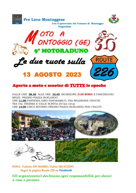 Motoraduno Montoggio 2023 - locandina