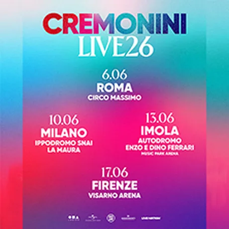 Cesare Cremonini - locandina tuor 2026