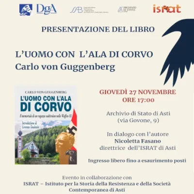 presentazione libro di Carlo von Guggenberg Asti 2025 - locandina