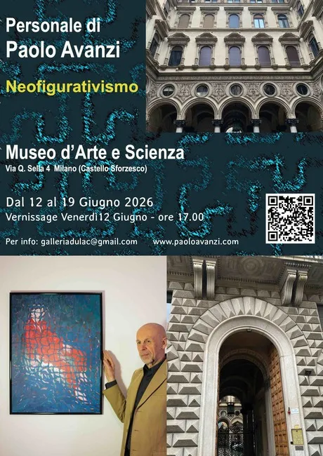 Paolo Avanzi - locandina della mostra 2026 al Museo d’arte e Scienza