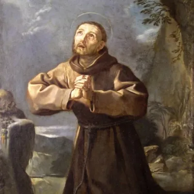 Guido Reni (da), San Francesco in estasi, XVII sec. - Olio su rame, cm 22 x 29