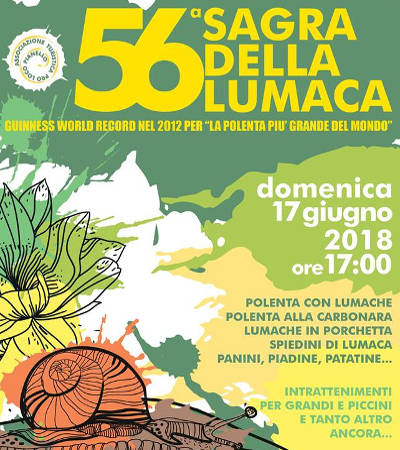 locandina Sagra della Lumaca 2018 Pianello di Cagli locandina Sagra della Lumaca 2018 Pianello di Cagli