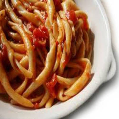 Piatto di fusilli al sugo