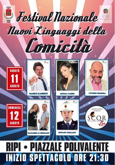 Festival nuovi linguaggi della comicità, Ripi 2018 - locandina