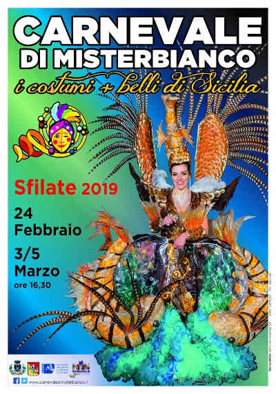 Carnevale di Misterbianco 2019 e i Costumi più Belli della Sicilia, dal 23 febbraio al 5 marzo 2019. © Carnevale di Misterbianco.