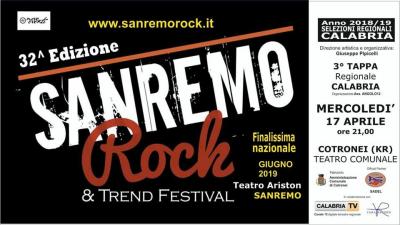 manifesto finale regione Calabria Sanremo Rock 2019