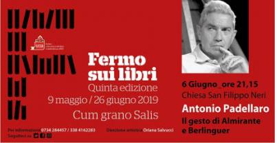 Antonio Padellaro a Fermo sui Libri 2019, V edizione. Chiesa di San Filippo Neri, Fermo, 06 giugno 2019. © Fermo sui Libri 2019.