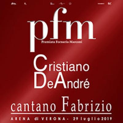locandina PFM Premiata Forneria Marconi - CRISTIANO DE ANDRÉ cantano FABRIZIO