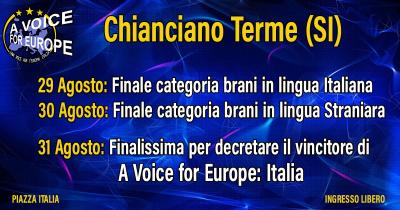 A Voice for Europe 2019 finali A Voice for Europe 2019 finali