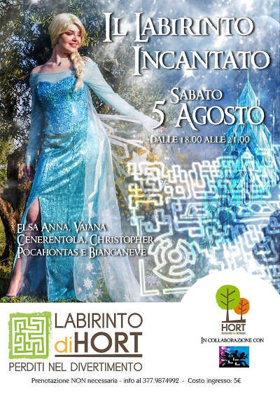 Labirinto Incantato con le Principesse delle Favole, 05 agosto 2017, a Senigallia. © Labirinto di Hort Labirinto Incantato con le Principesse delle Favole, 05 agosto 2017, a Senigallia. © Labirinto di Hort