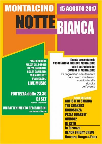 locandina Notte Bianca Montalcino