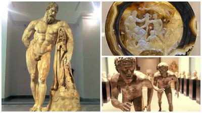 Una notte al museo con cena: visita guidata serale al Museo Archeologico Nazionale di Napoli  a cura dell'associazione culturale Le Capere di Napoli, e cena presso la Tana dell'Arte. © Museo Archeologico Nazionale di Napoli, Associazione Culturale Le Cape